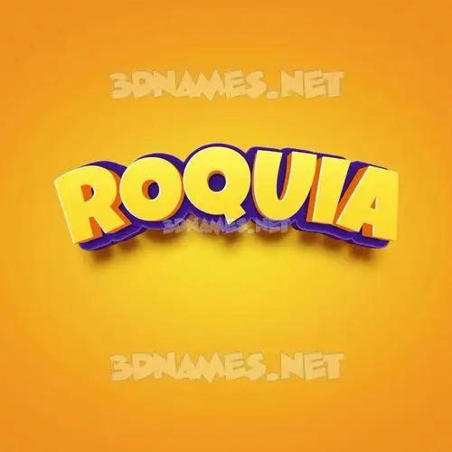 roquia in Orange Toon style - 3D name wallpaper roquia in Orange Toon style - 3D name wallpaper