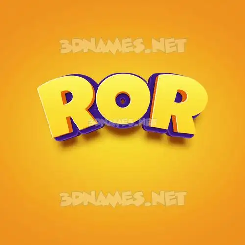 ror in Orange Toon style - 3D name wallpaper ror in Orange Toon style - 3D name wallpaper