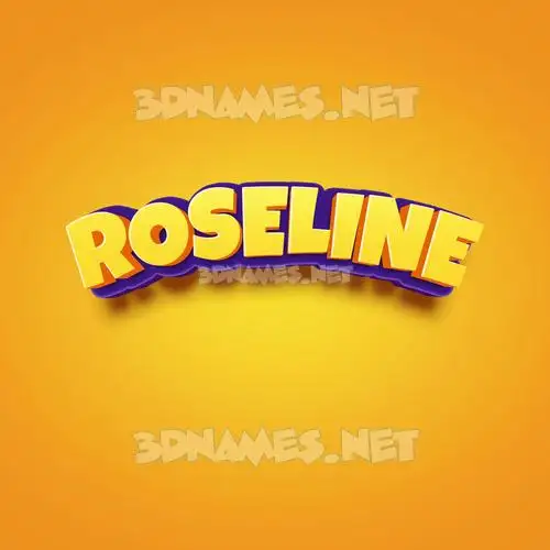 roseline in Orange Toon style - 3D name wallpaper roseline in Orange Toon style - 3D name wallpaper