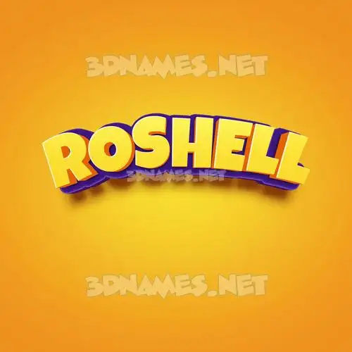 roshell in Orange Toon style - 3D name wallpaper roshell in Orange Toon style - 3D name wallpaper