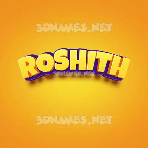 roshith in Orange Toon style - 3D name wallpaper roshith in Orange Toon style - 3D name wallpaper