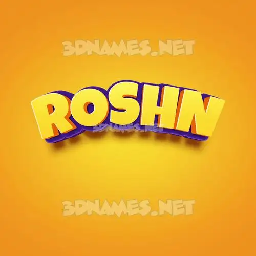 roshn in Orange Toon style - 3D name wallpaper roshn in Orange Toon style - 3D name wallpaper