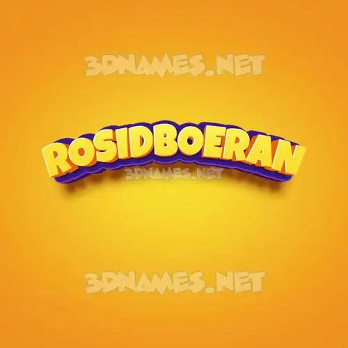 rosidboeran in Orange Toon style - 3D name wallpaper rosidboeran in Orange Toon style - 3D name wallpaper
