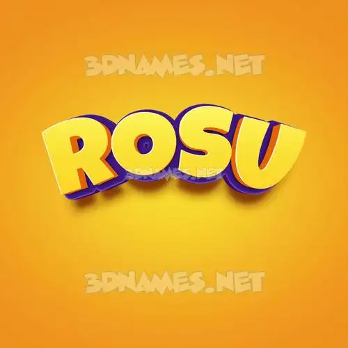 rosu in Orange Toon style - 3D name wallpaper rosu in Orange Toon style - 3D name wallpaper