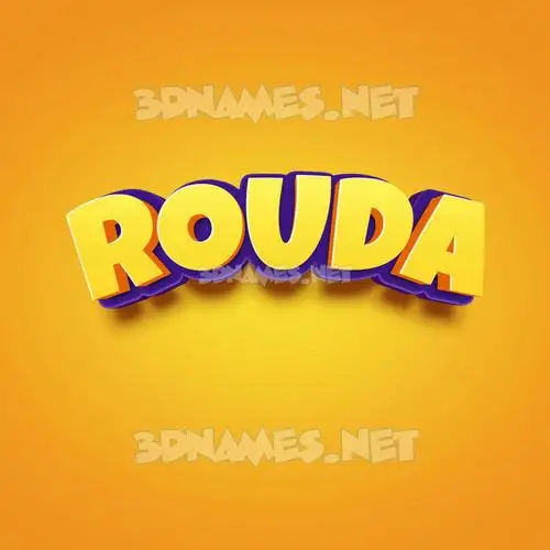 rouda in Orange Toon style - 3D name wallpaper rouda in Orange Toon style - 3D name wallpaper