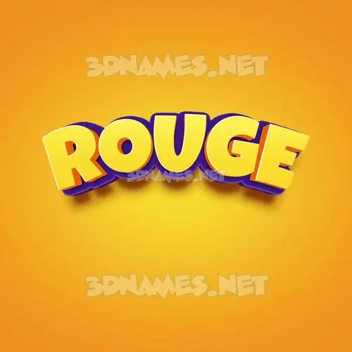 rouge in Orange Toon style - 3D name wallpaper