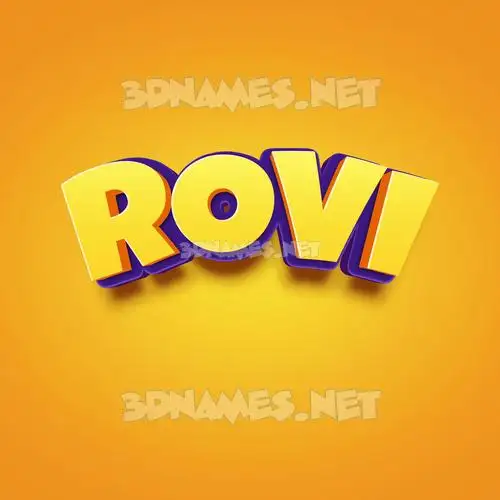 rovi in Orange Toon style - 3D name wallpaper rovi in Orange Toon style - 3D name wallpaper