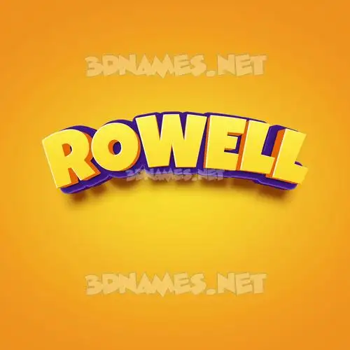 rowell in Orange Toon style - 3D name wallpaper rowell in Orange Toon style - 3D name wallpaper