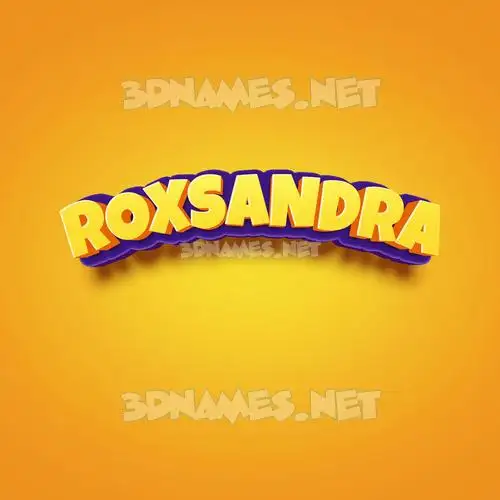 roxsandra in Orange Toon style - 3D name wallpaper roxsandra in Orange Toon style - 3D name wallpaper