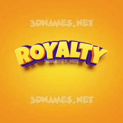 royalty in Orange Toon style - 3D name wallpaper royalty in Orange Toon style - 3D name wallpaper