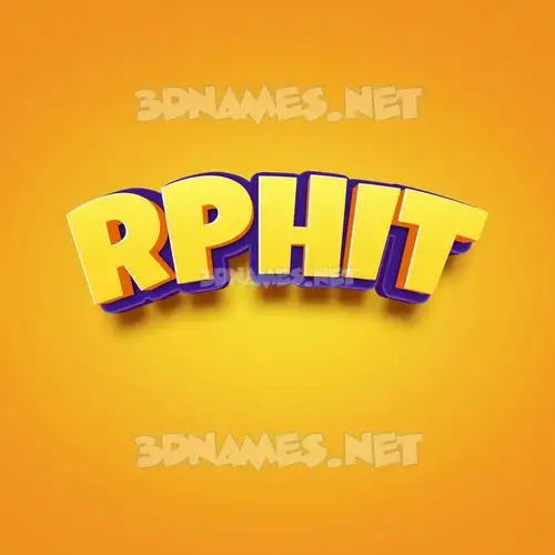 rphit in Orange Toon style - 3D name wallpaper rphit in Orange Toon style - 3D name wallpaper