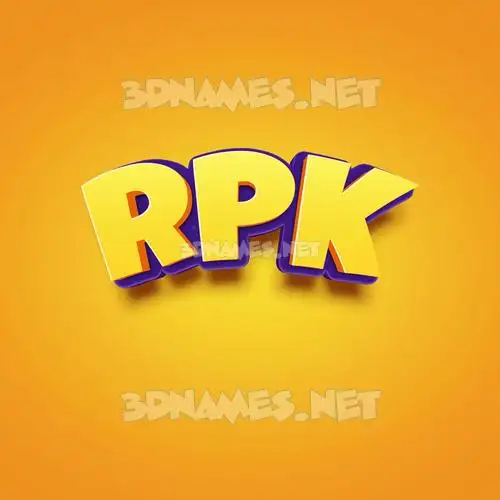 rpk in Orange Toon style - 3D name wallpaper rpk in Orange Toon style - 3D name wallpaper