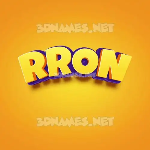 rron in Orange Toon style - 3D name wallpaper rron in Orange Toon style - 3D name wallpaper