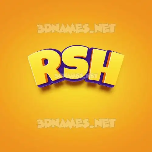 rsh in Orange Toon style - 3D name wallpaper rsh in Orange Toon style - 3D name wallpaper