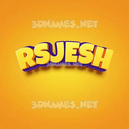 rsjesh in Orange Toon style - 3D name wallpaper rsjesh in Orange Toon style - 3D name wallpaper