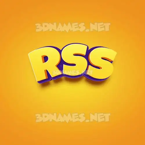 rss in Orange Toon style - 3D name wallpaper
