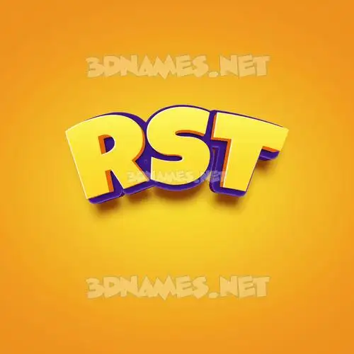 rst in Orange Toon style - 3D name wallpaper rst in Orange Toon style - 3D name wallpaper