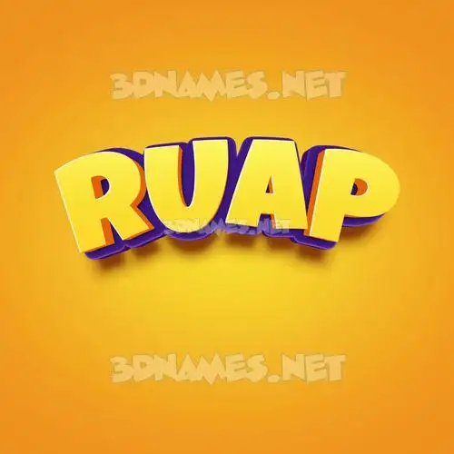 ruap in Orange Toon style - 3D name wallpaper ruap in Orange Toon style - 3D name wallpaper