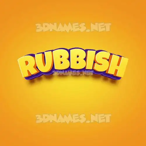 rubbish in Orange Toon style - 3D name wallpaper rubbish in Orange Toon style - 3D name wallpaper