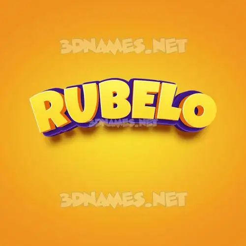 rubelo in Orange Toon style - 3D name wallpaper rubelo in Orange Toon style - 3D name wallpaper
