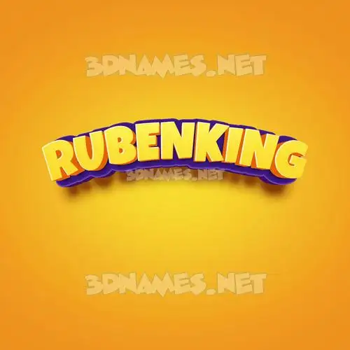 rubenking in Orange Toon style - 3D name wallpaper rubenking in Orange Toon style - 3D name wallpaper
