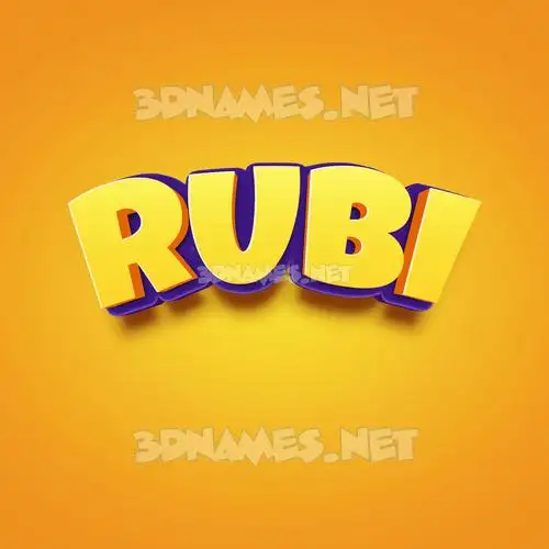 rubi in Orange Toon style - 3D name wallpaper rubi in Orange Toon style - 3D name wallpaper