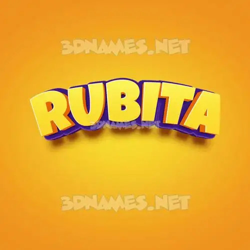 rubita in Orange Toon style - 3D name wallpaper rubita in Orange Toon style - 3D name wallpaper
