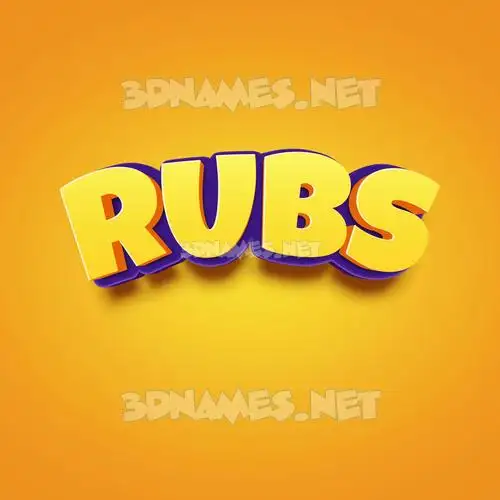 rubs in Orange Toon style - 3D name wallpaper rubs in Orange Toon style - 3D name wallpaper