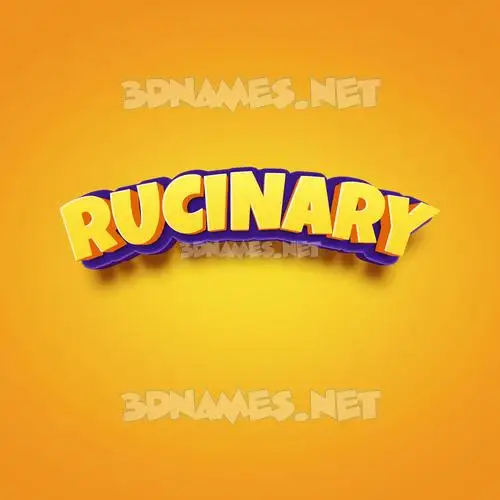 rucinary in Orange Toon style - 3D name wallpaper rucinary in Orange Toon style - 3D name wallpaper