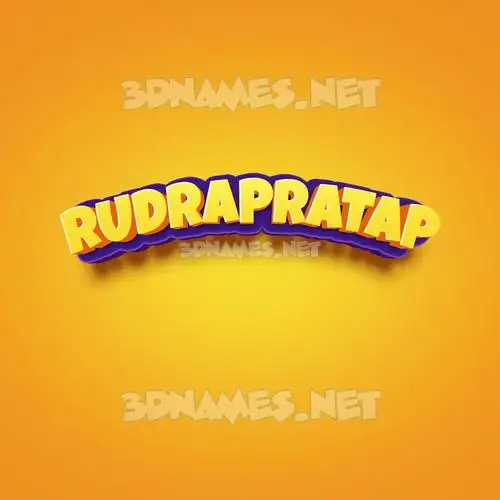 rudrapratap in Orange Toon style - 3D name wallpaper