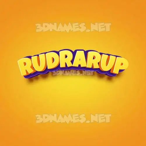 rudrarup in Orange Toon style - 3D name wallpaper rudrarup in Orange Toon style - 3D name wallpaper