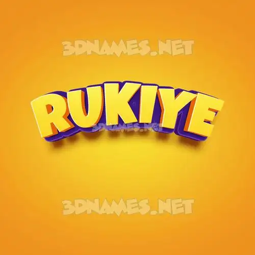rukiye in Orange Toon style - 3D name wallpaper rukiye in Orange Toon style - 3D name wallpaper