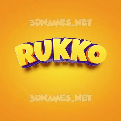 rukko in Orange Toon style - 3D name wallpaper rukko in Orange Toon style - 3D name wallpaper
