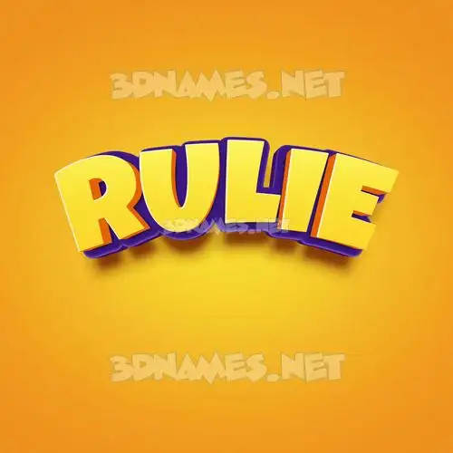 rulie in Orange Toon style - 3D name wallpaper rulie in Orange Toon style - 3D name wallpaper