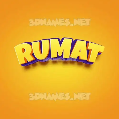 rumat in Orange Toon style - 3D name wallpaper rumat in Orange Toon style - 3D name wallpaper