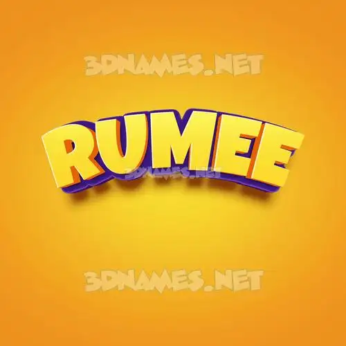 rumee in Orange Toon style - 3D name wallpaper rumee in Orange Toon style - 3D name wallpaper