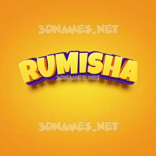 rumisha in Orange Toon style - 3D name wallpaper rumisha in Orange Toon style - 3D name wallpaper