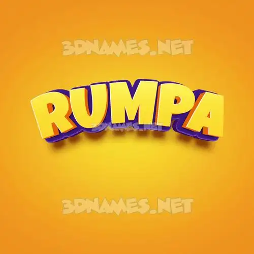 rumpa in Orange Toon style - 3D name wallpaper rumpa in Orange Toon style - 3D name wallpaper