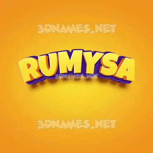 rumysa in Orange Toon style - 3D name wallpaper rumysa in Orange Toon style - 3D name wallpaper