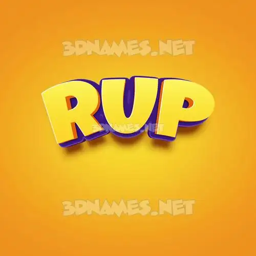 rup in Orange Toon style - 3D name wallpaper rup in Orange Toon style - 3D name wallpaper