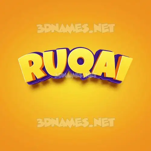 ruqai in Orange Toon style - 3D name wallpaper ruqai in Orange Toon style - 3D name wallpaper