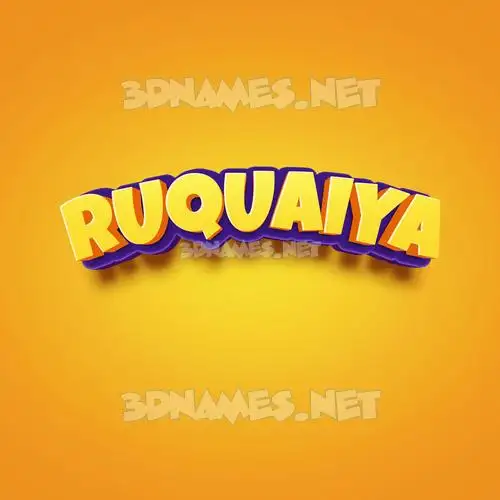 ruquaiya in Orange Toon style - 3D name wallpaper ruquaiya in Orange Toon style - 3D name wallpaper