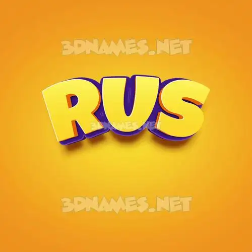 rus in Orange Toon style - 3D name wallpaper rus in Orange Toon style - 3D name wallpaper