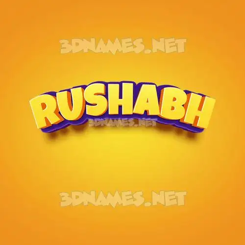 rushabh in Orange Toon style - 3D name wallpaper rushabh in Orange Toon style - 3D name wallpaper
