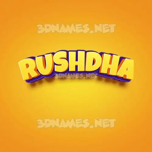 rushdha in Orange Toon style - 3D name wallpaper rushdha in Orange Toon style - 3D name wallpaper