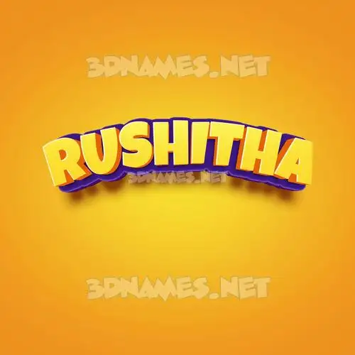 rushitha in Orange Toon style - 3D name wallpaper rushitha in Orange Toon style - 3D name wallpaper