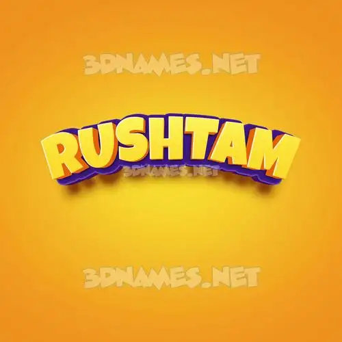 rushtam in Orange Toon style - 3D name wallpaper rushtam in Orange Toon style - 3D name wallpaper