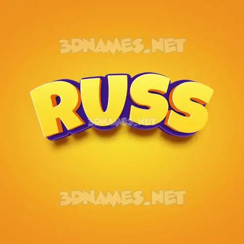 russ in Orange Toon style - 3D name wallpaper russ in Orange Toon style - 3D name wallpaper