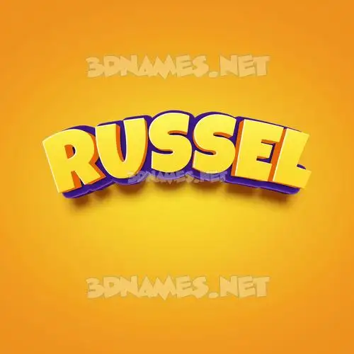 russel in Orange Toon style - 3D name wallpaper russel in Orange Toon style - 3D name wallpaper