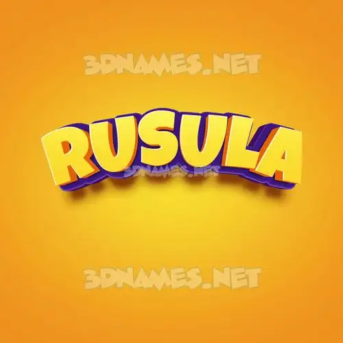 rusula in Orange Toon style - 3D name wallpaper rusula in Orange Toon style - 3D name wallpaper
